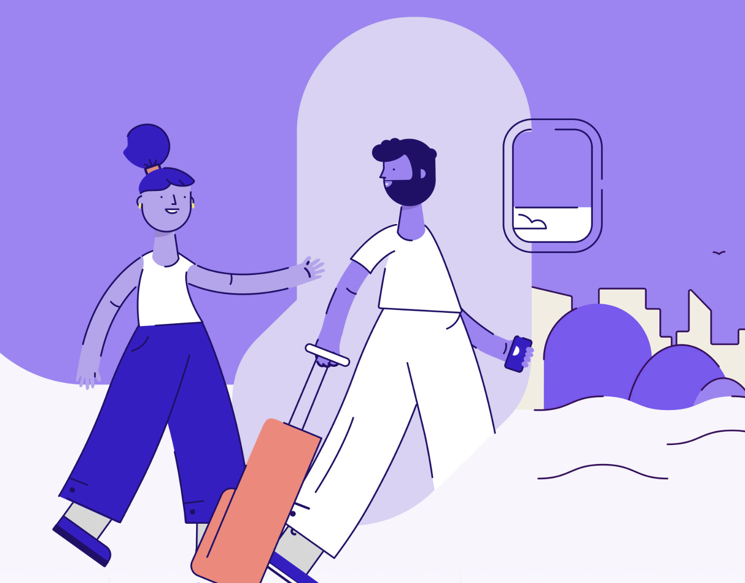 Despegar illustration system